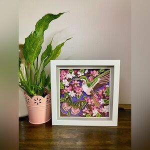 3D Hummingbird Butterfly Shadowbox